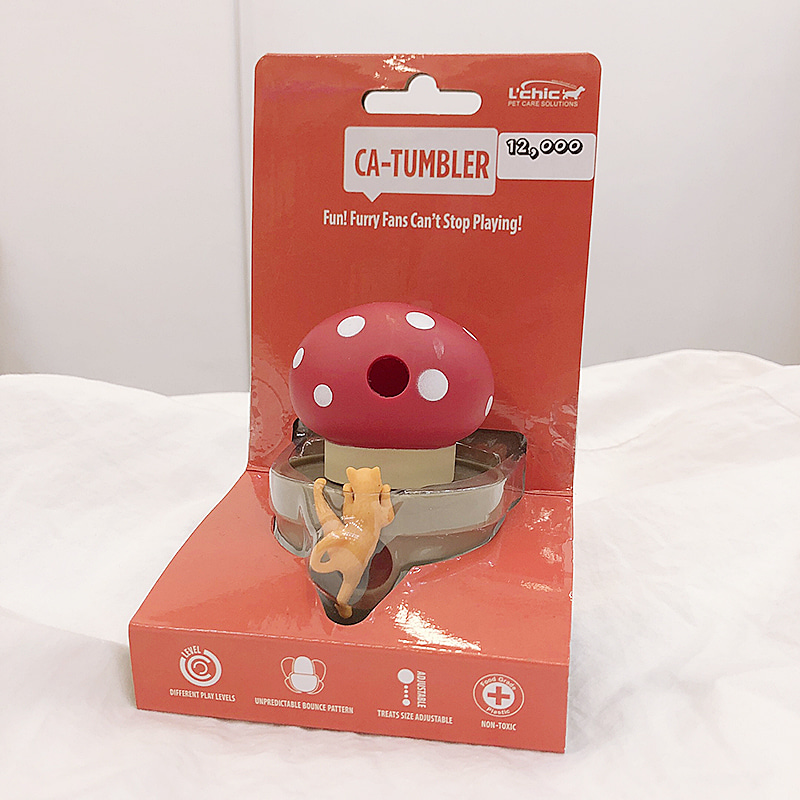 고양이장난감 르칙 캣 텀블러 장난감 빨간버섯C